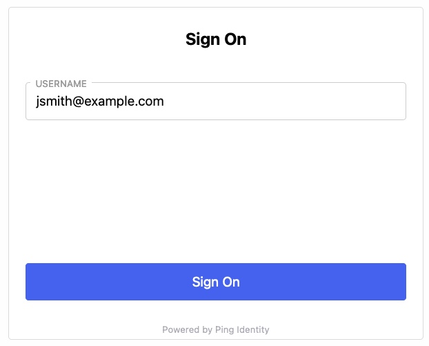 A screen capture of the HTML Form asking for a username.