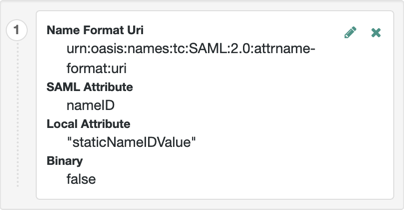 Example of Static Attribute Mapping. Notice that the static value is enclosed in double quotes.