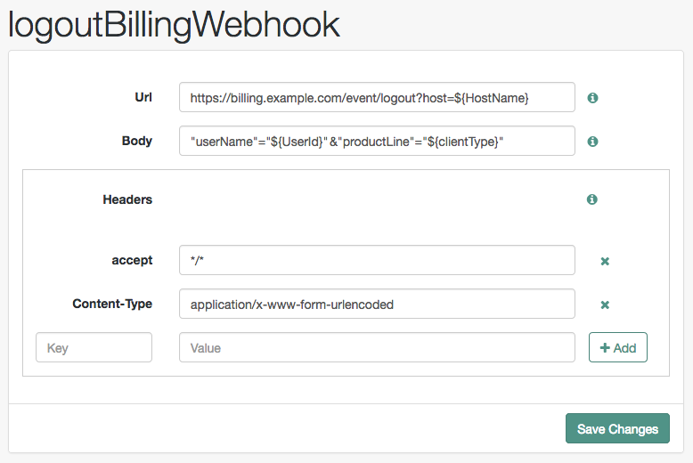 Example authentication webhook.