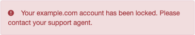 Custom account lockout message