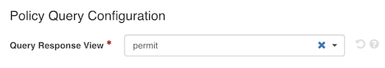 Screen capture of the Policy Query Configuration section of the Admin Console with 