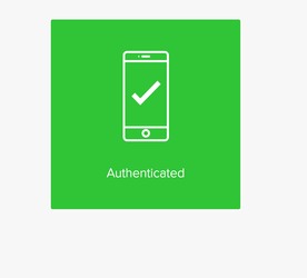 A screen capture of the green Authenticated message with a check mark.