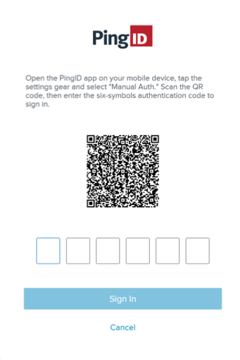 A screen capture of the Manual Authentication window requesting you to enter the Authentication Code