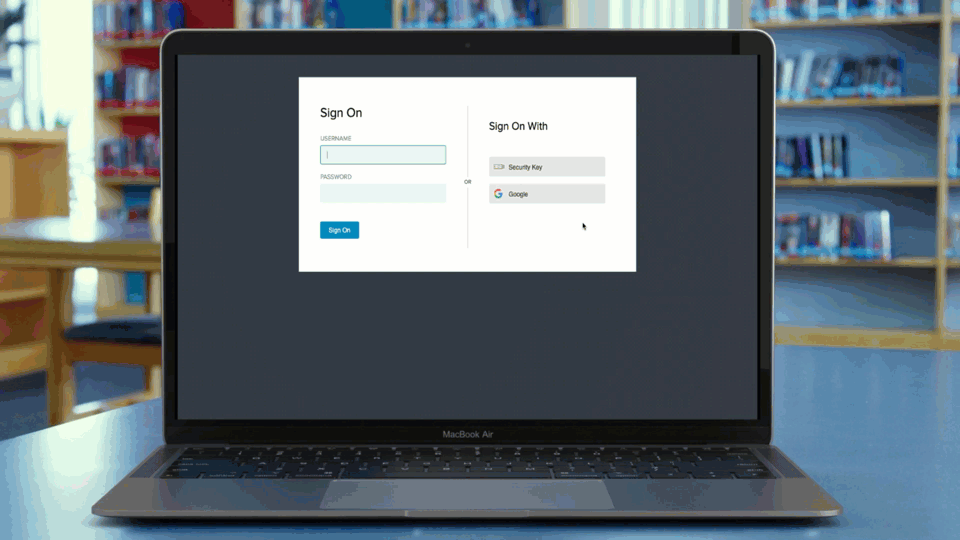 An animation showing passwordless authentication.