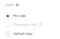 A screen capture of the Logo section with options to decline a logo or upload your logo.