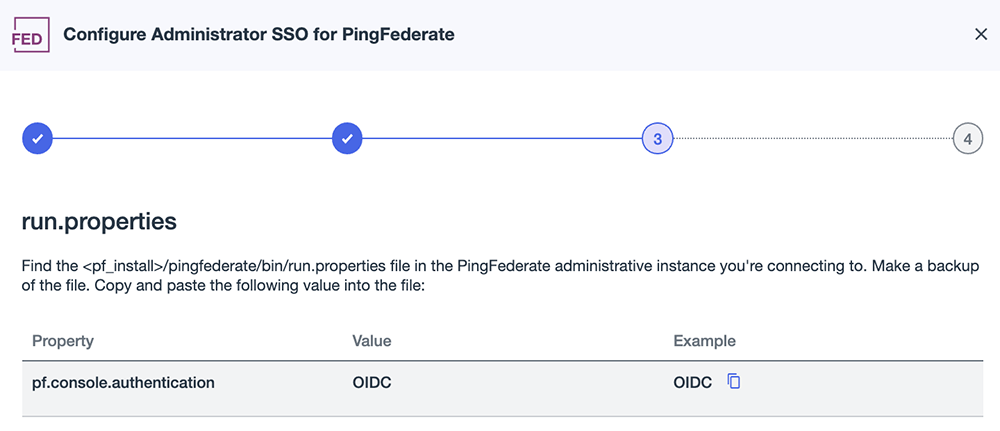 A screen capture of PingFederate SSO step 3.