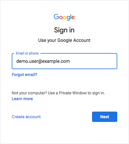 Provide Google with your corporate email address, so the relevant IdP can be determined.