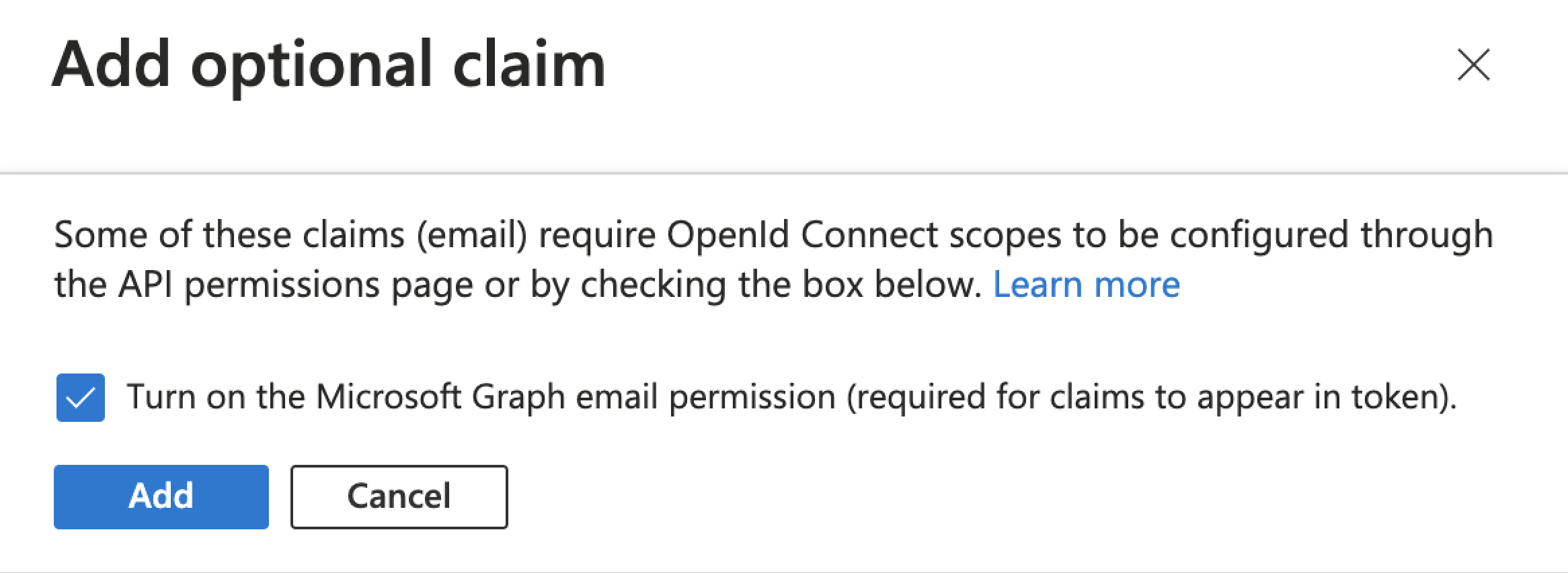 entra id add optional claim email
